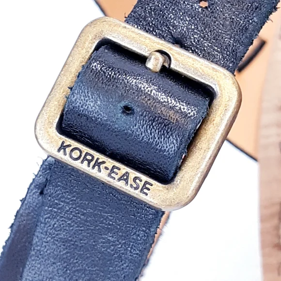 KORK-EASE AUSTIN BLACK LEATHER WEDGE SANDAL - Picture 12 of 16